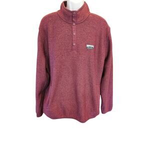 Eddie Bauer size XL red pocket pullover sweater warm EUC preppy mens casual